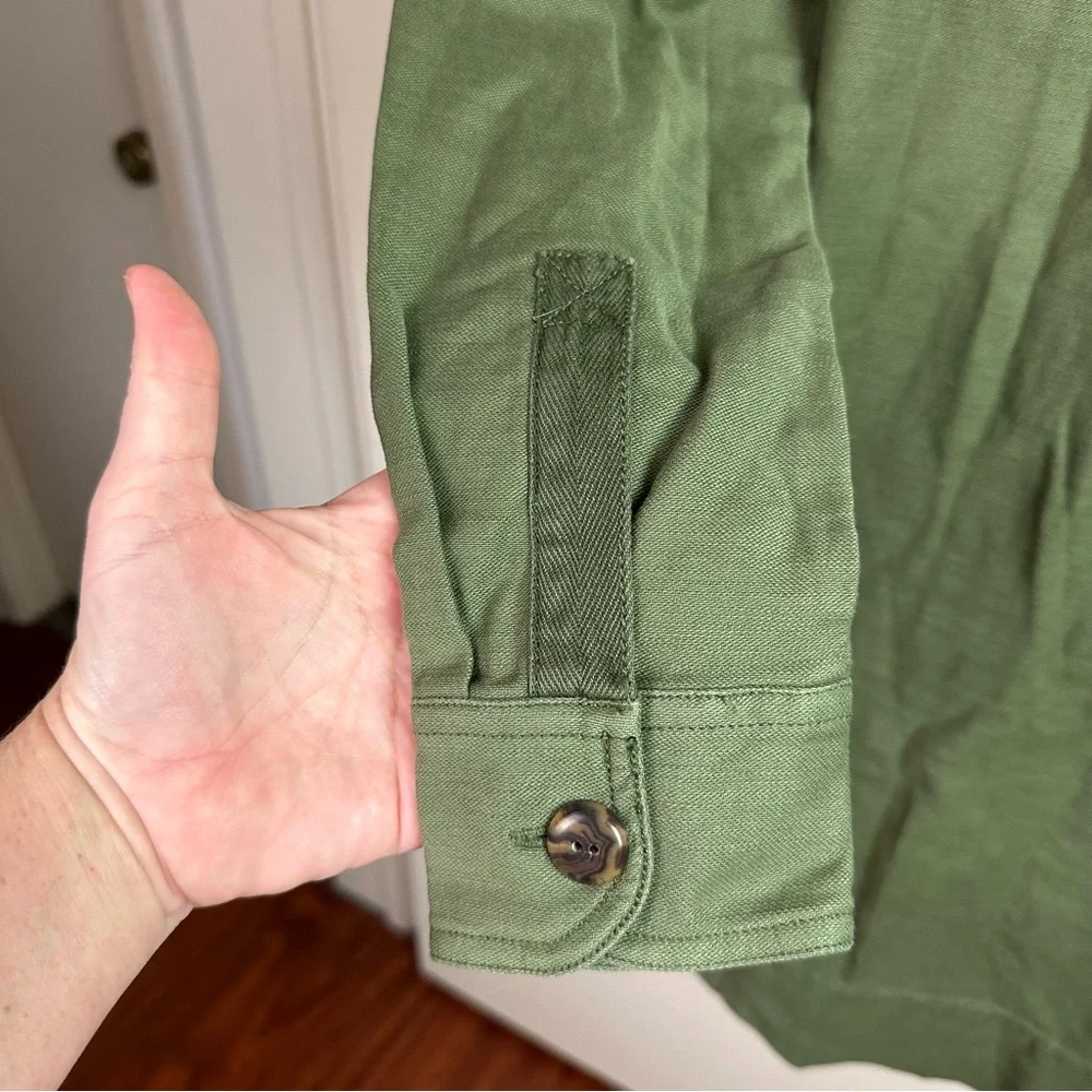 Faherty Army Green Stretch Surplus Utility Inspired Dress In Fatigue Mod NWT S